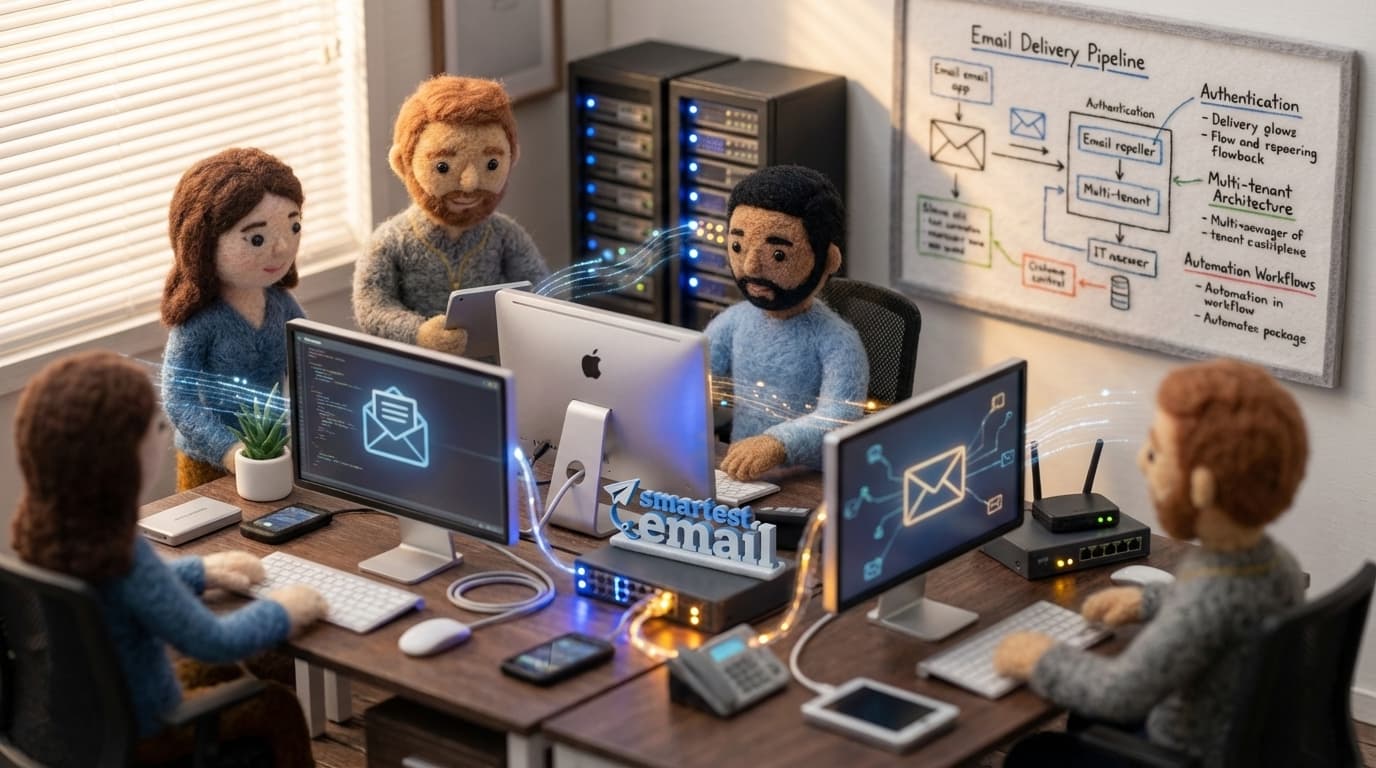 Team building website and email systems